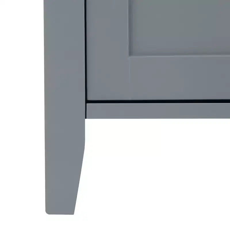 Mid Century Modern Wooden Linen Tower Cabinet, Gray