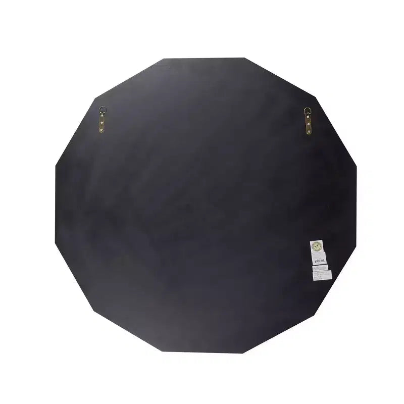 Large Round Silver Starburst Wall Mirror - 39.5" Diameter, Beveled Glass, MDF Frame, Glam Style, Indoor