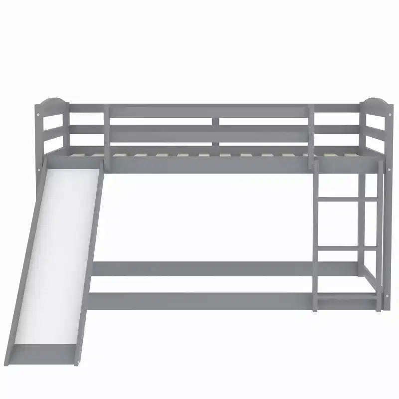 Twin over Twin Bunk Bed with Convertible Slide and Ladder