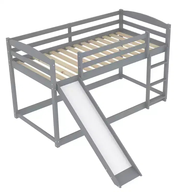 Twin over Twin Bunk Bed with Convertible Slide and Ladder