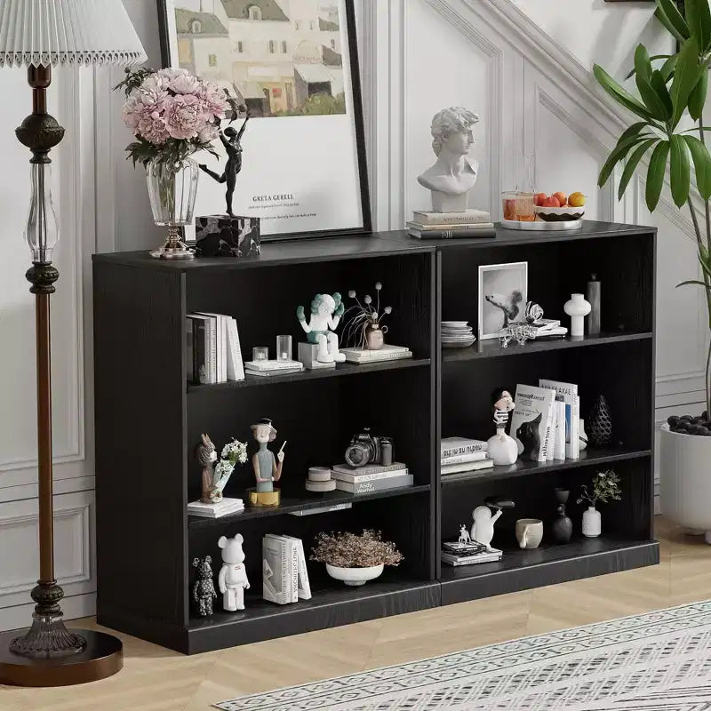 36x31x16 Wood Accent Cabinet with Adjustable Shelf Storage Cabinet without Door, Black