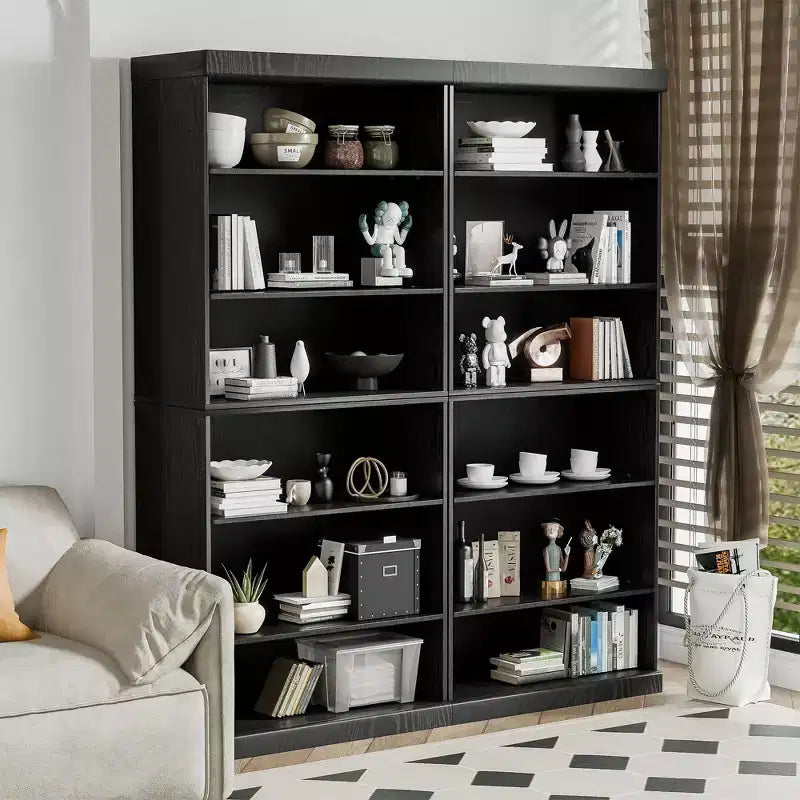 36x31x16 Wood Accent Cabinet with Adjustable Shelf Storage Cabinet without Door, Black