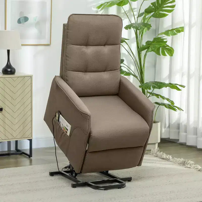 Power Lift Recliner Chair, Electric Reclining Chair with Remote, Side Pockets, Pocket Spring, Tufted Back, Quick Assembly