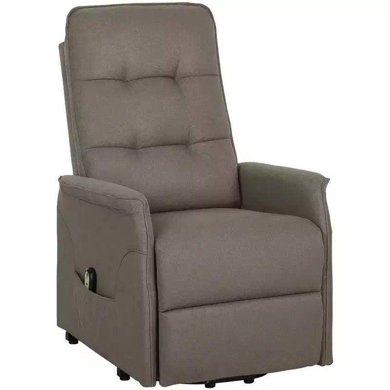 Power Lift Recliner Chair, Electric Reclining Chair with Remote, Side Pockets, Pocket Spring, Tufted Back, Quick Assembly
