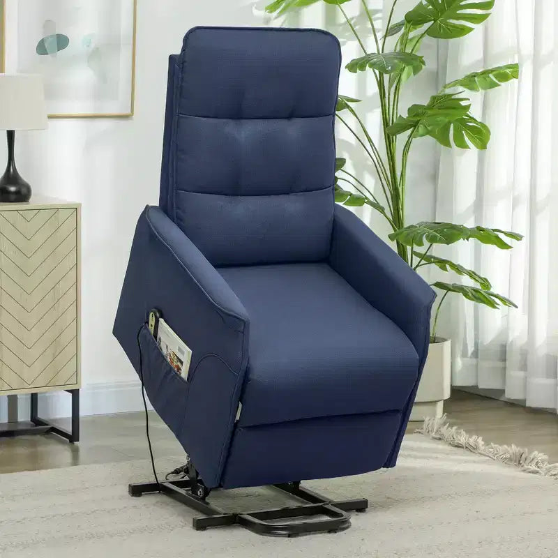 Power Lift Recliner Chair, Electric Reclining Chair with Remote, Side Pockets, Pocket Spring, Tufted Back, Quick Assembly