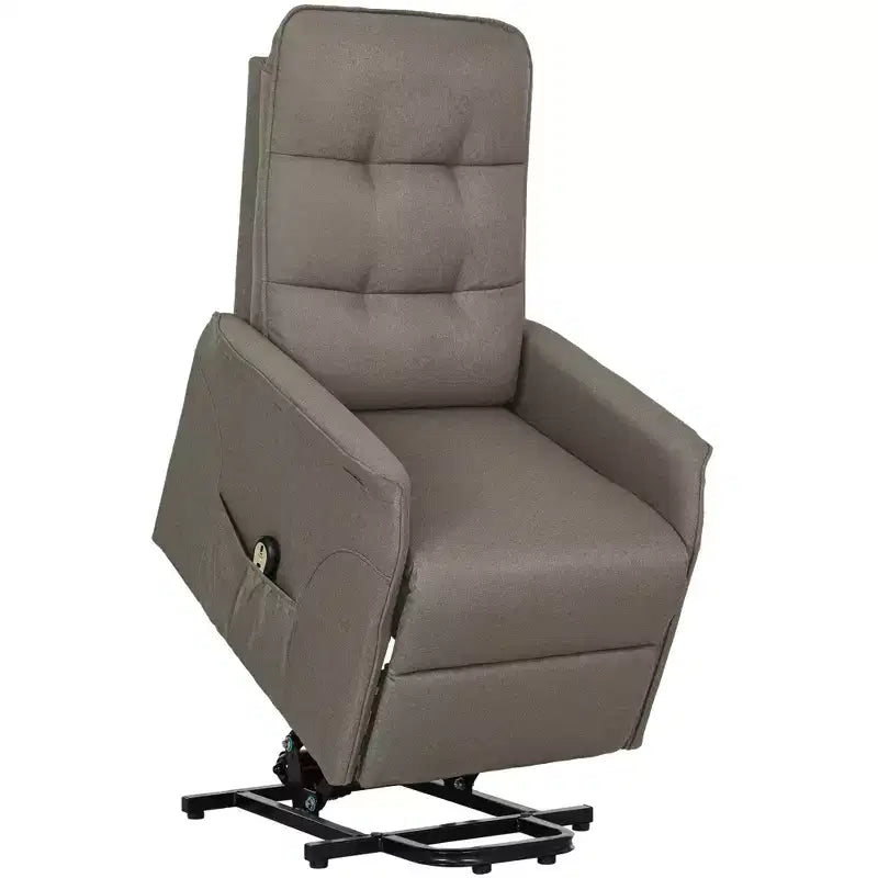 Power Lift Recliner Chair, Electric Reclining Chair with Remote, Side Pockets, Pocket Spring, Tufted Back, Quick Assembly