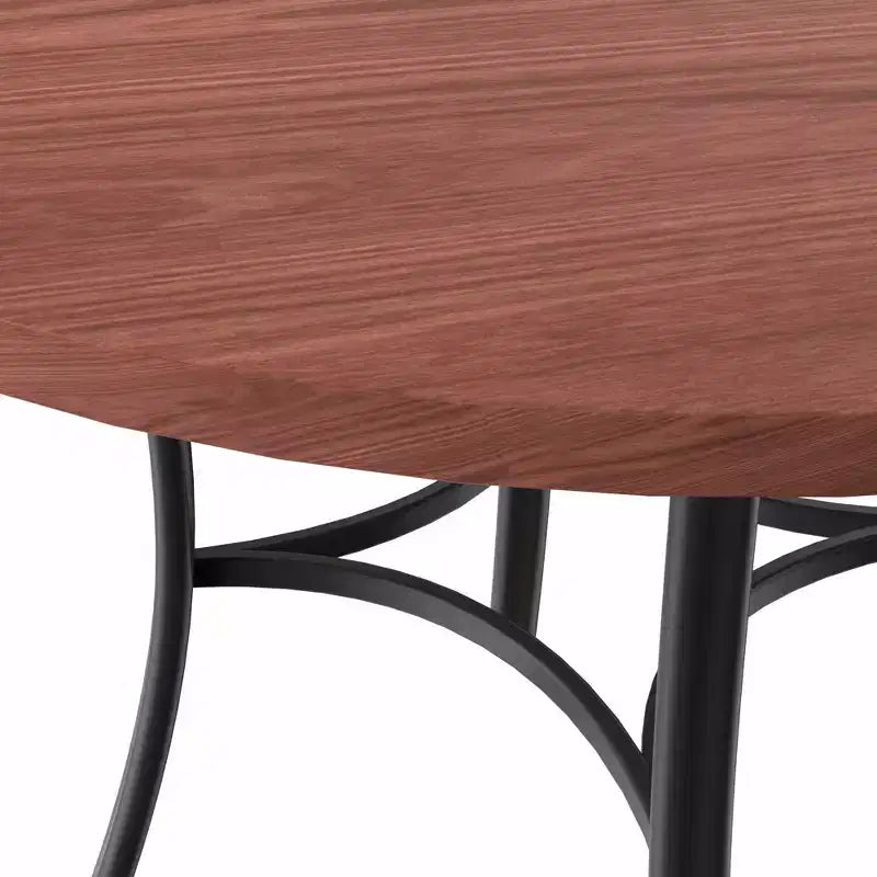 36 Round Dining Table for 4, Faux Marble Bar Table Top with Metal Legs for Kitchen, Small Spaces