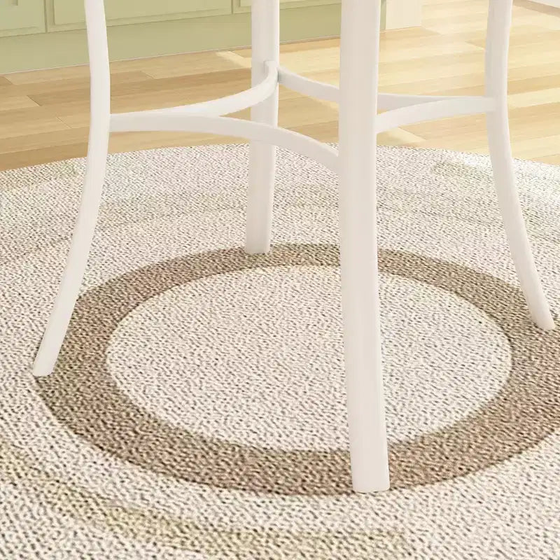 36 Round Dining Table for 4, Faux Marble Bar Table Top with Metal Legs for Kitchen, Small Spaces