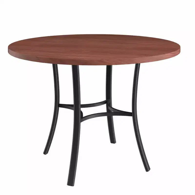 36 Round Dining Table for 4, Faux Marble Bar Table Top with Metal Legs for Kitchen, Small Spaces
