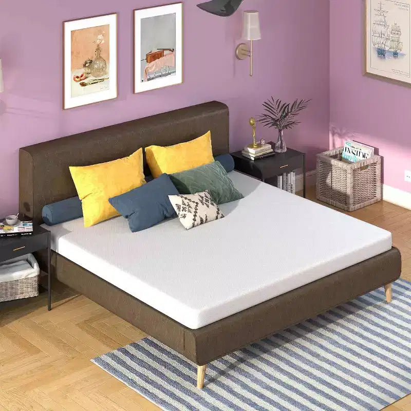 5" Bamboo Charcoal Gel Memory Foam Mattress - Medium Firm, CertiPUR-US Certified, Removable Stretch Knit Cover