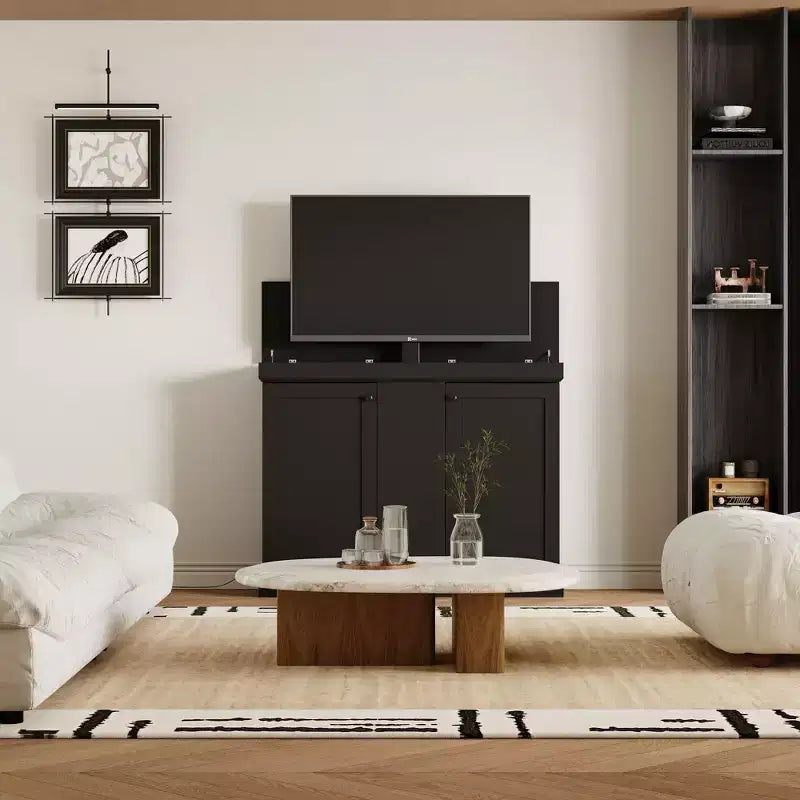 Smart Lift TV Gaming Station - Fits Up to 50" Screens, Motorized Lift, 4 Preset Heights, Dual Cable Management, MDF Cabinet, 39.3"Hx50.4"W