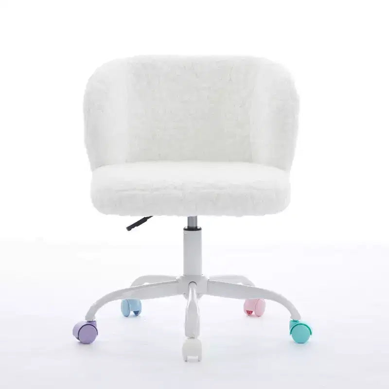 Velvet Office Chair with Gold Metal Base - Adjustable Height, Swivel, Padded Seat, Home & Office Desk Chair