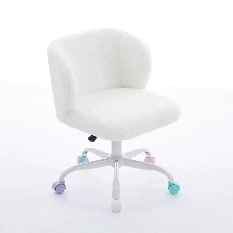 Velvet Office Chair with Gold Metal Base - Adjustable Height, Swivel, Padded Seat, Home & Office Desk Chair