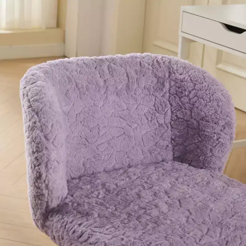 Velvet Office Chair with Gold Metal Base - Adjustable Height, Swivel, Padded Seat, Home & Office Desk Chair