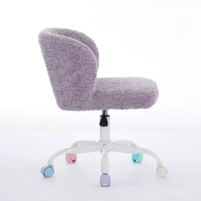 Velvet Office Chair with Gold Metal Base - Adjustable Height, Swivel, Padded Seat, Home & Office Desk Chair
