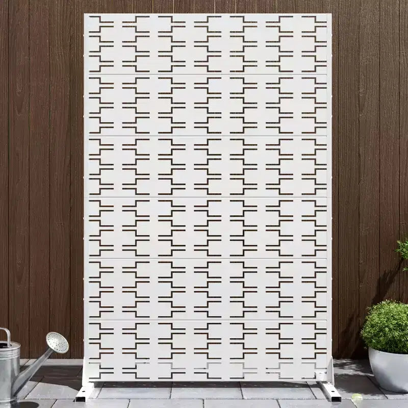 MAYEERTY Privacy Screens and Panels with Free Standing White for Outdoor Balcony Patio Garden Room Divider