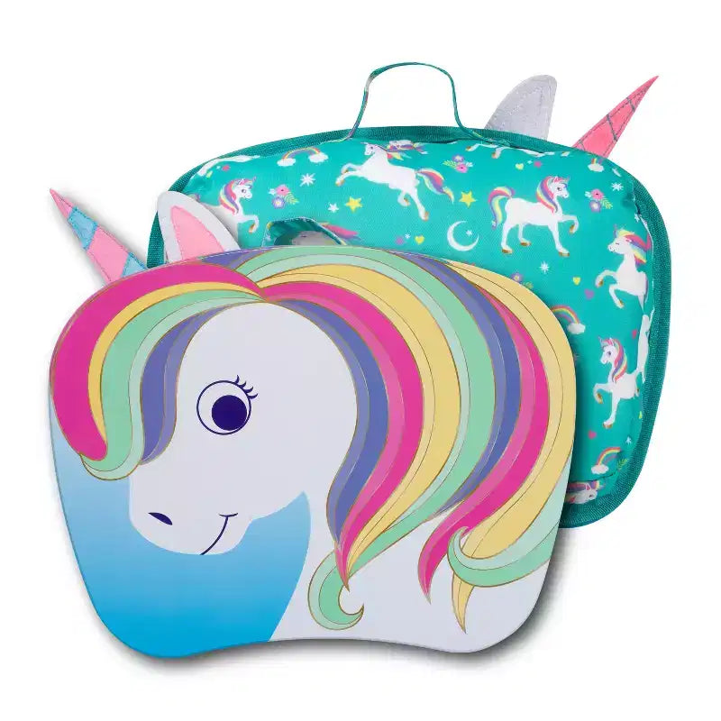 Kids Lap Desk with Animal Design - Microbead Cushion, 14.5"x11.3" Surface, Lightweight 1.3 lbs