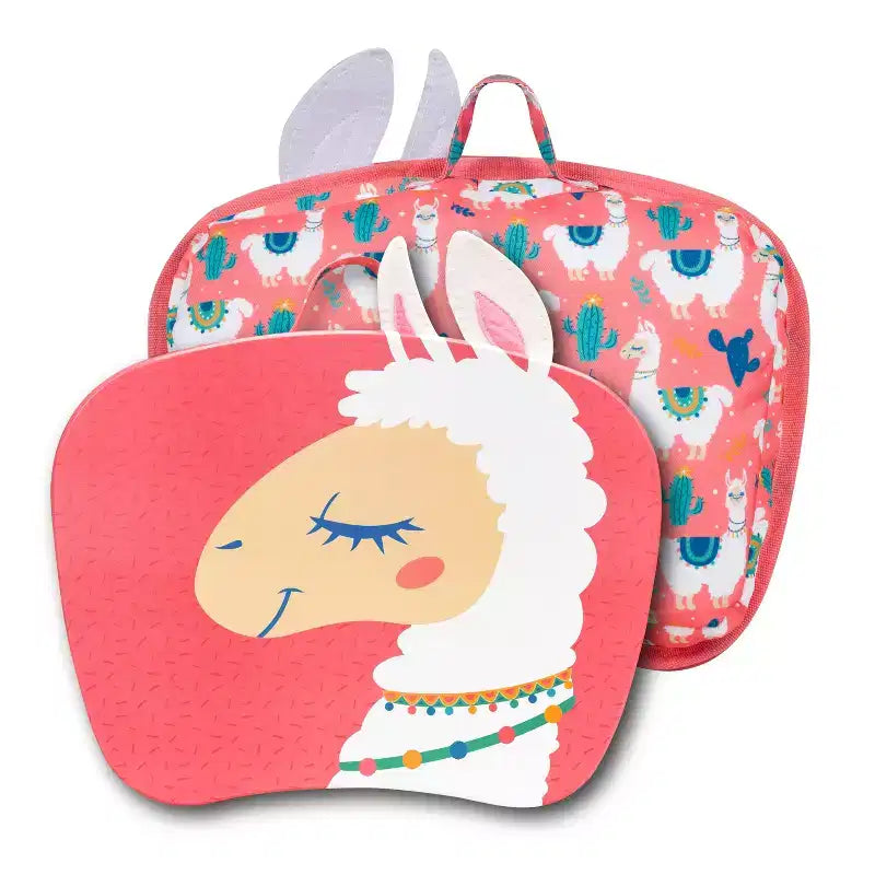 Kids Lap Desk with Animal Design - Microbead Cushion, 14.5"x11.3" Surface, Lightweight 1.3 lbs