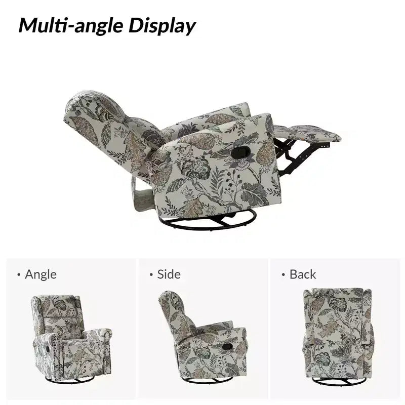 Manual Swivel Glider Recliner Chair