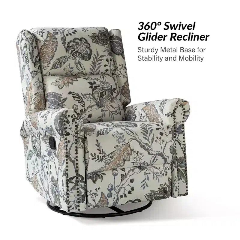 Manual Swivel Glider Recliner Chair