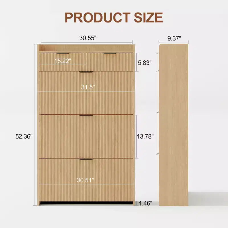 Slim Shoe Cabinet with 3 Flip Drawers & 2 Small Drawers, Freestanding Hidden Shoe Storage Organizer for Entryway, Hallway, Living Room