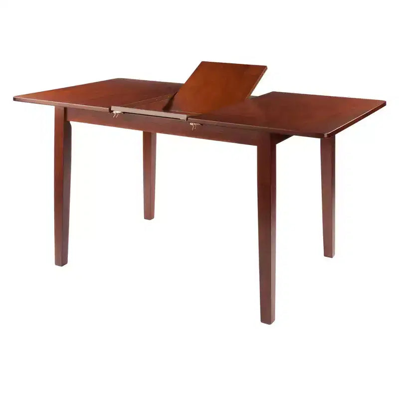 Darren Extendable Dining Table Walnut - Self-Storing Butterfly Leaf, Seats 6