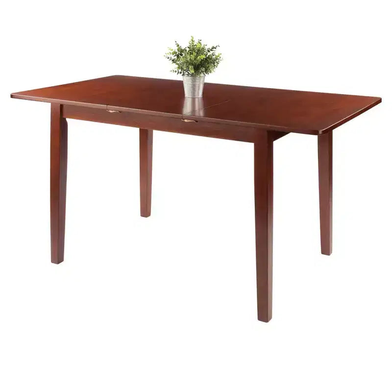 Darren Extendable Dining Table Walnut - Self-Storing Butterfly Leaf, Seats 6