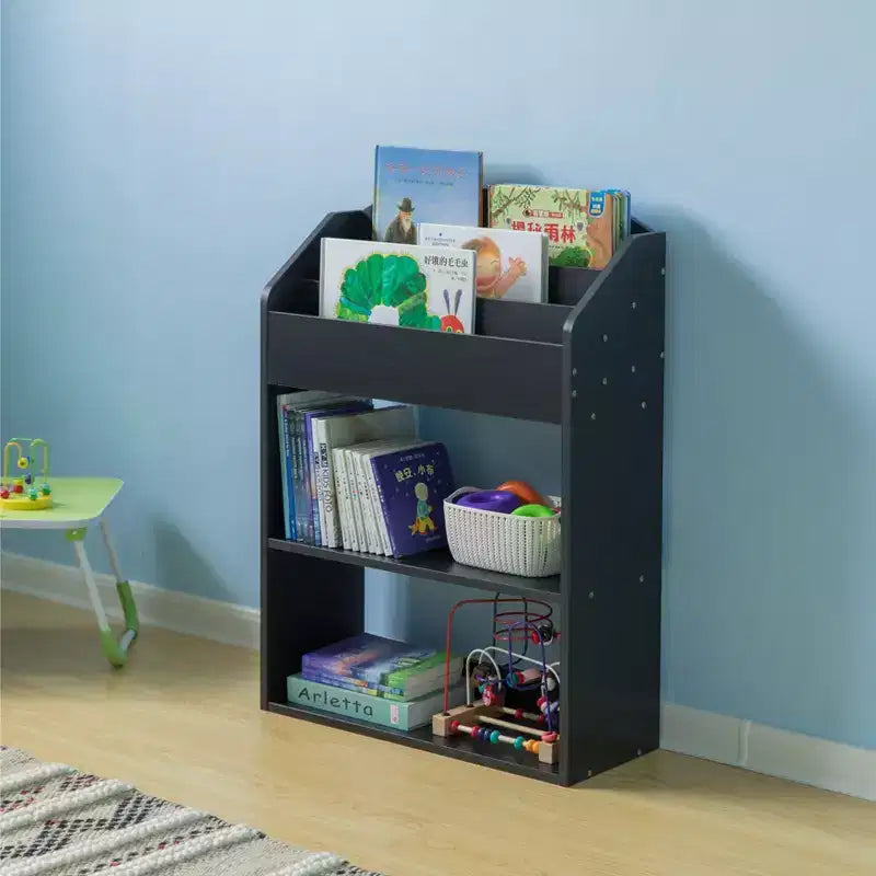 Modern Wooden Storage Bookcase with 5 Shelves - Playroom, Bedroom, Living Room and Office