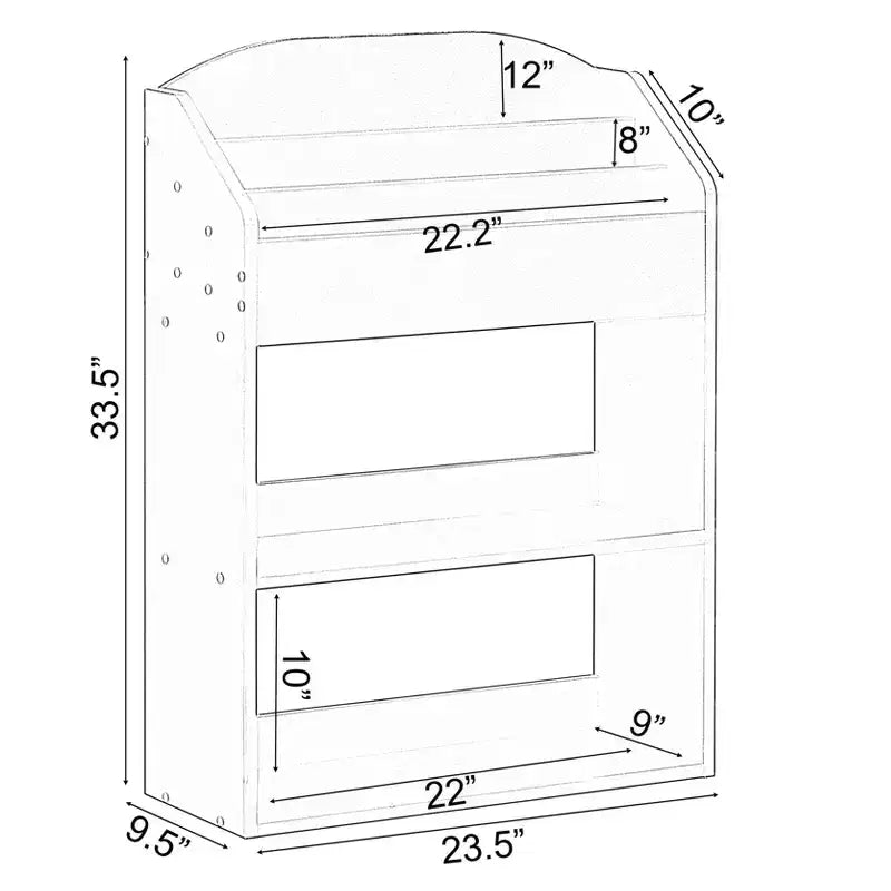 Modern Wooden Storage Bookcase with 5 Shelves - Playroom, Bedroom, Living Room and Office