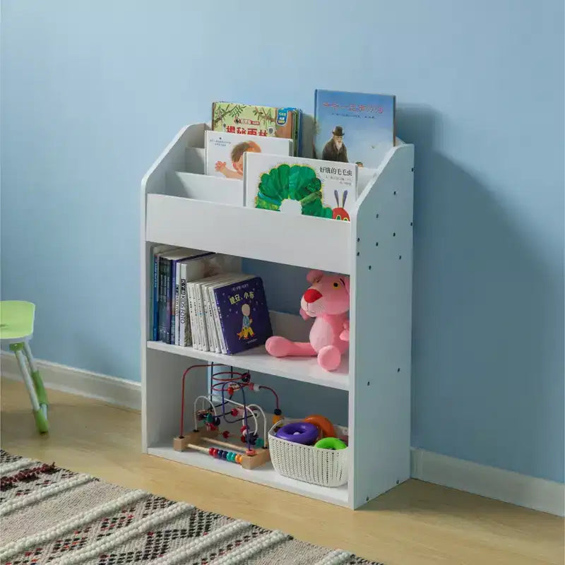 Modern Wooden Storage Bookcase with 5 Shelves - Playroom, Bedroom, Living Room and Office