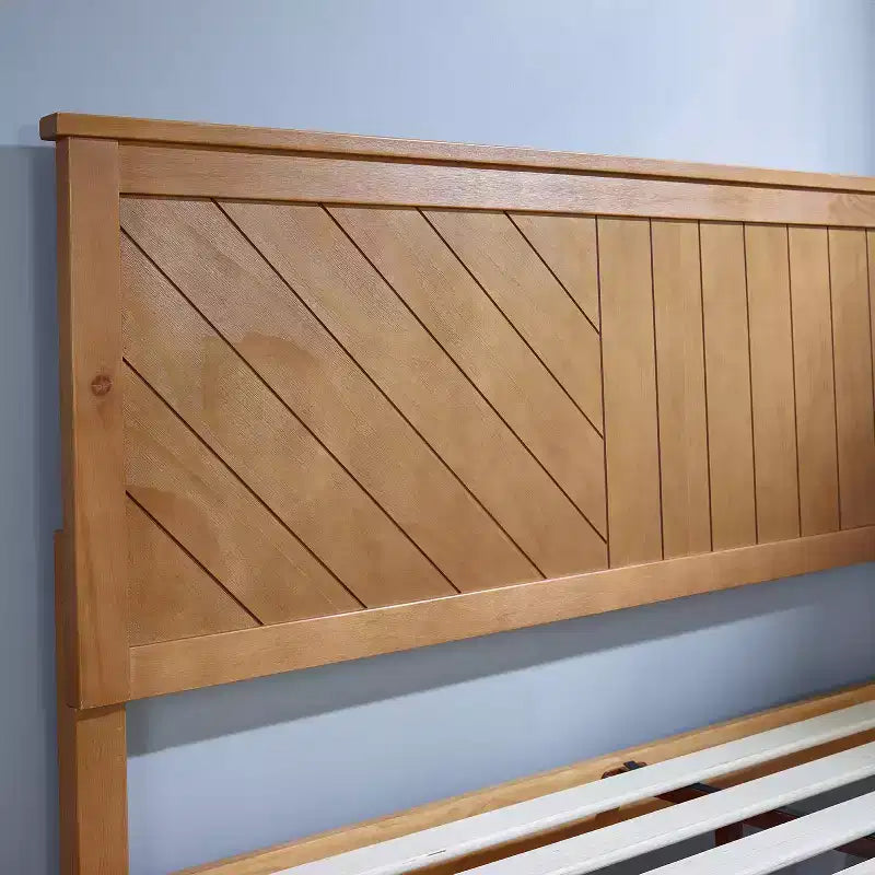 12 Inch Solid Wood Platform Bed Frame with Wooden Slats, Queen