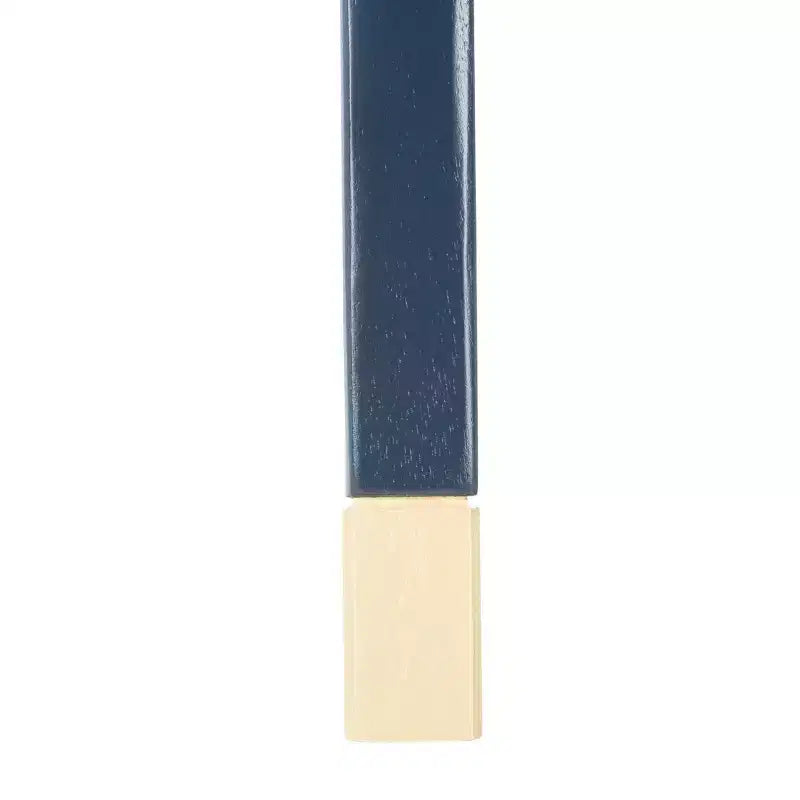 2 Drawer 1 Shelf Accent Table - Navy & Gold, Bayur Wood & MDF, Veneer Top, 19"x15"x24", 44 lb Capacity