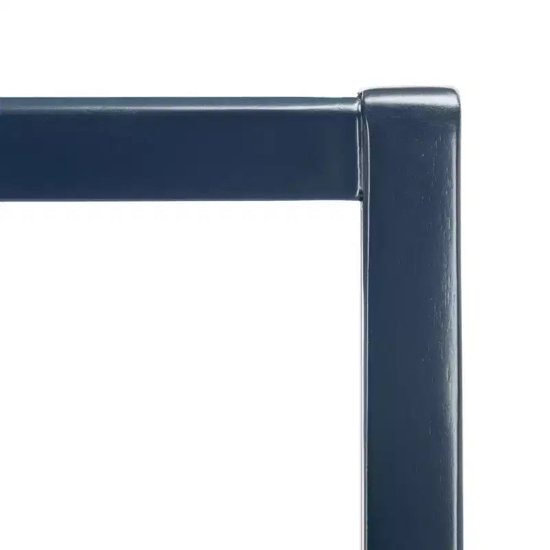 2 Drawer 1 Shelf Accent Table - Navy & Gold, Bayur Wood & MDF, Veneer Top, 19"x15"x24", 44 lb Capacity