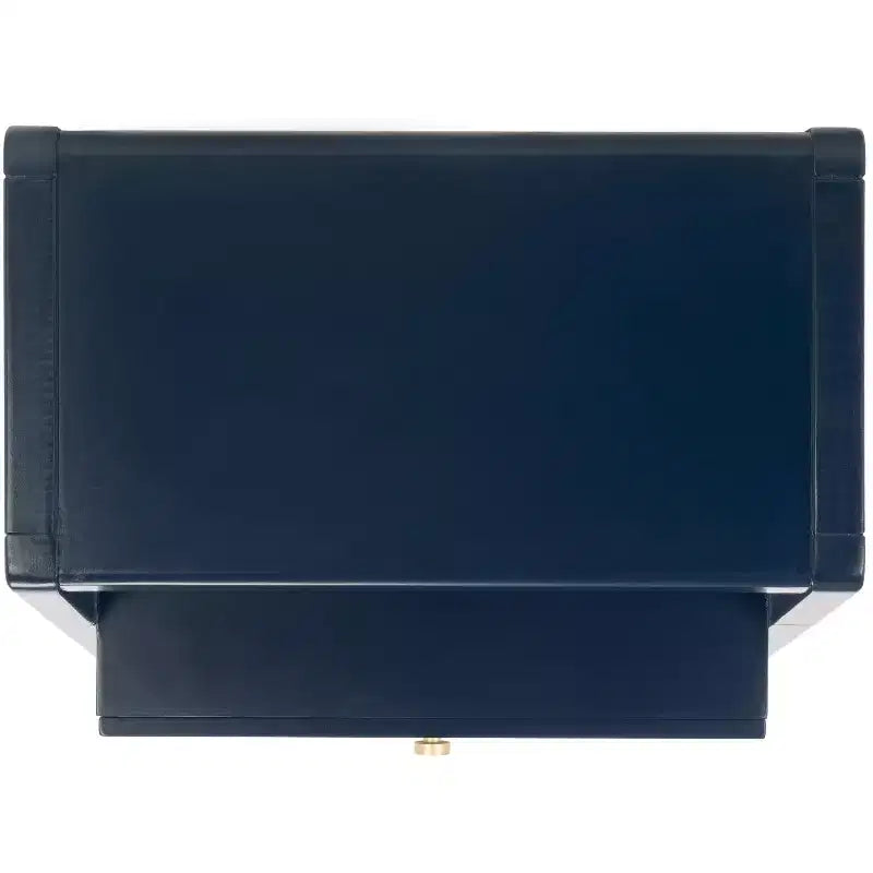 2 Drawer 1 Shelf Accent Table - Navy & Gold, Bayur Wood & MDF, Veneer Top, 19"x15"x24", 44 lb Capacity